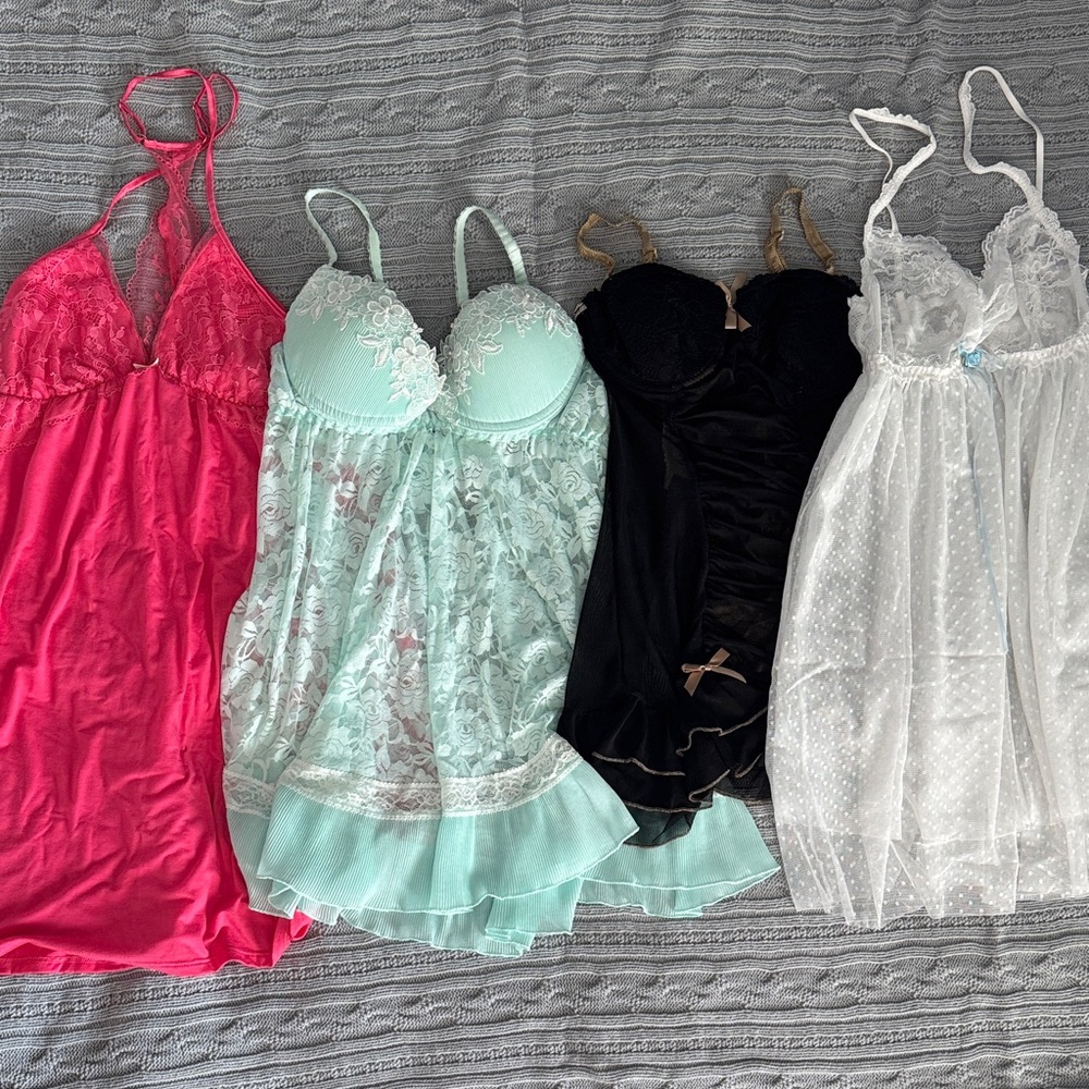 Elegant Women's Intimate Lingerie Set - Pink, Mint, Black, White